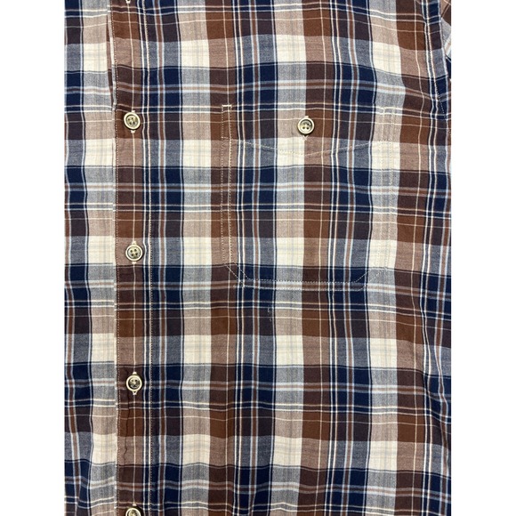 Johnston & Murphy Plaid Flannel Button Down Shirt Mens XL Tailored Fit EUC - Picture 5 of 8